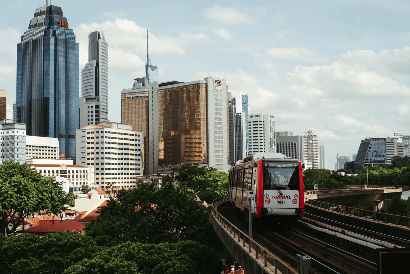 Commuter congestion in the city center during evening hours.